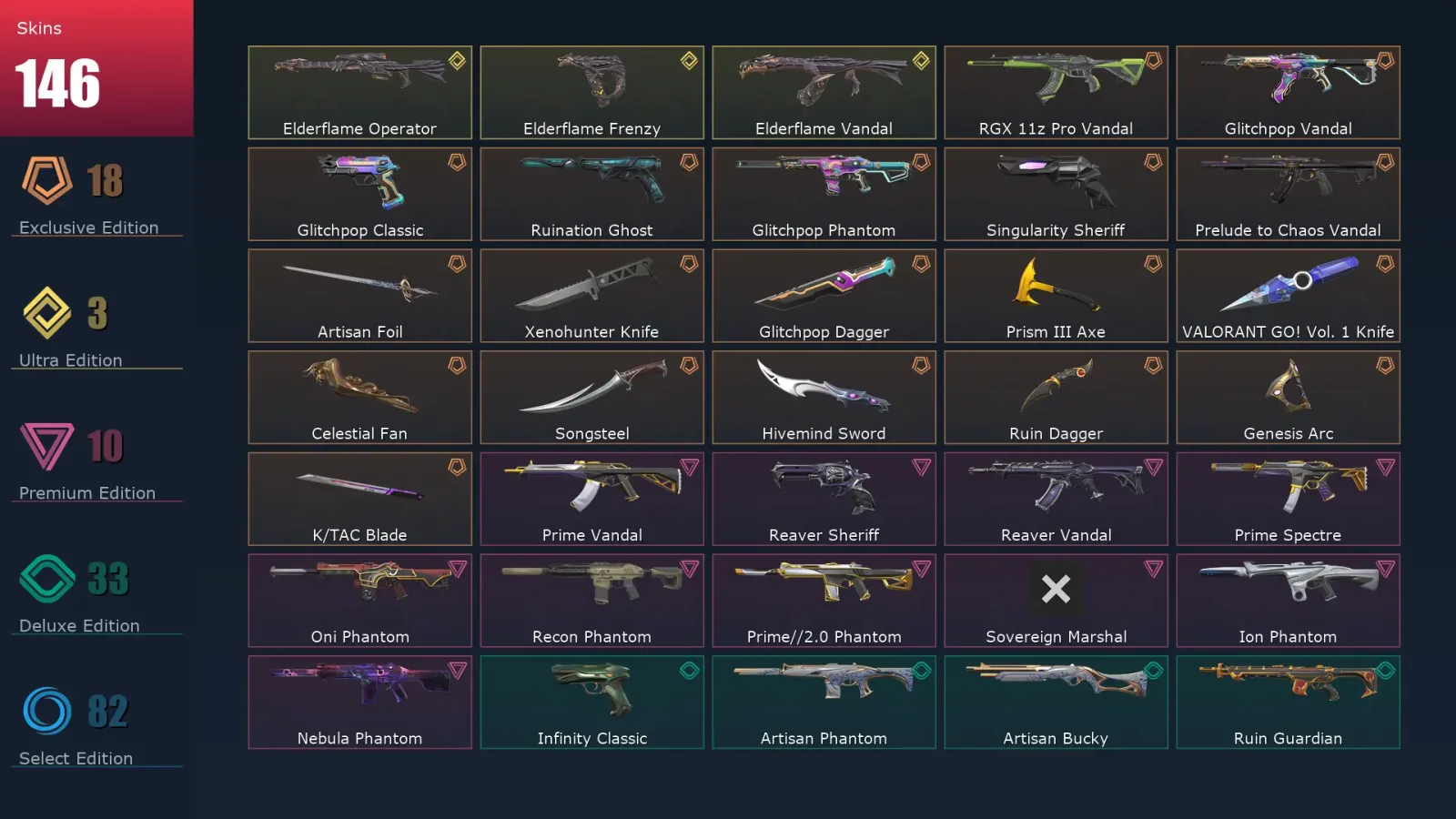 [Valorant] | EU | Level 357 | 27 Agents | 146 Skins — Valorant account