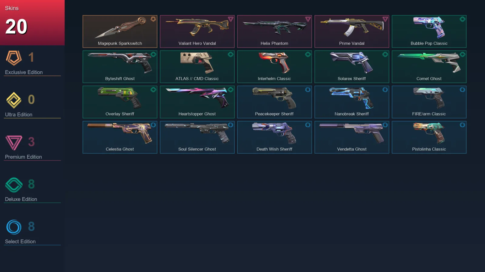 AP | Lv253 | Unranked | 20 Skin | 26 Agent | 92 Buddy