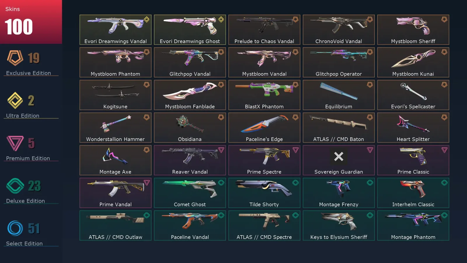[Valorant] | EU | Level 362 | Bronze 3 | 29 Agents | 100 Skins