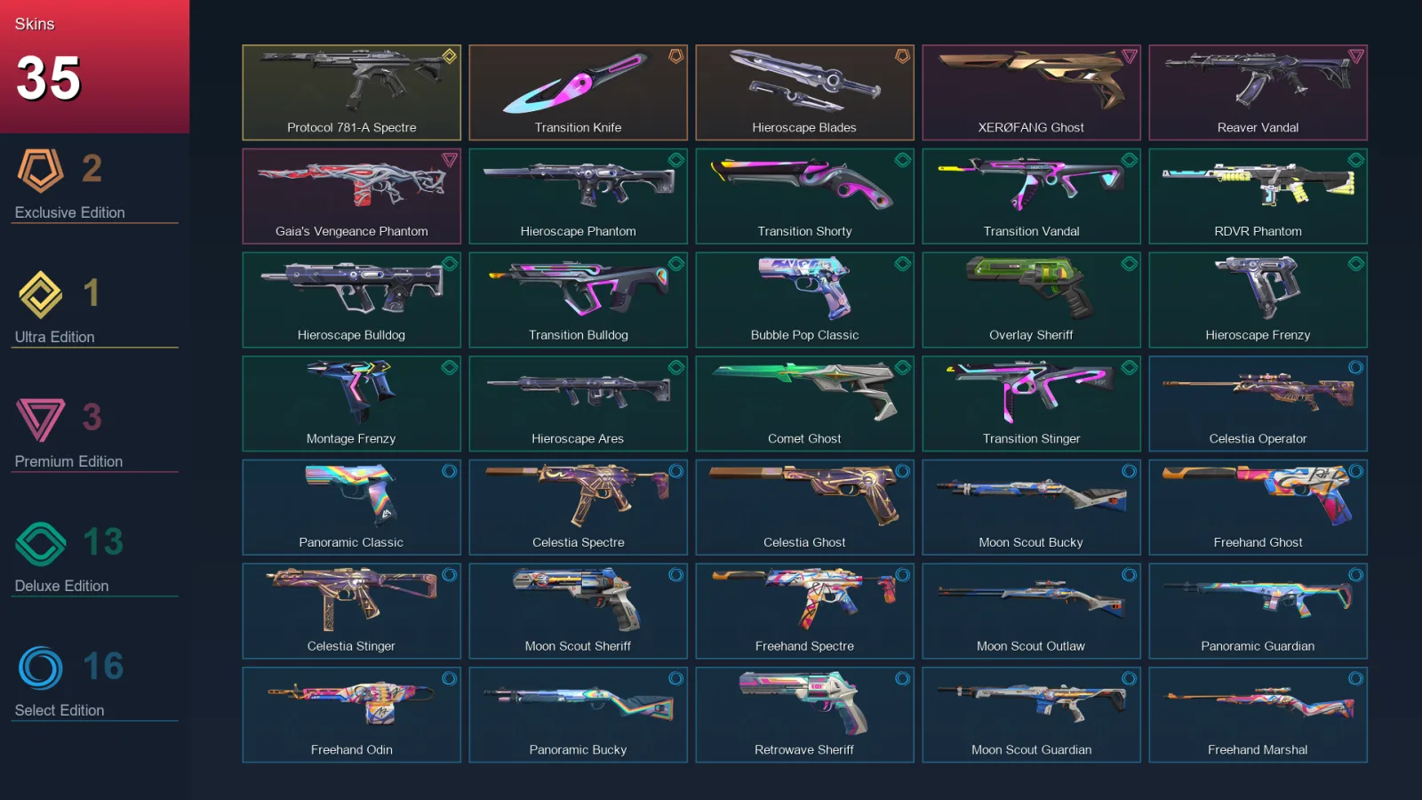 AP | Lv123 | Unranked | 35 Skin | 26 Agent | 54 Buddy
