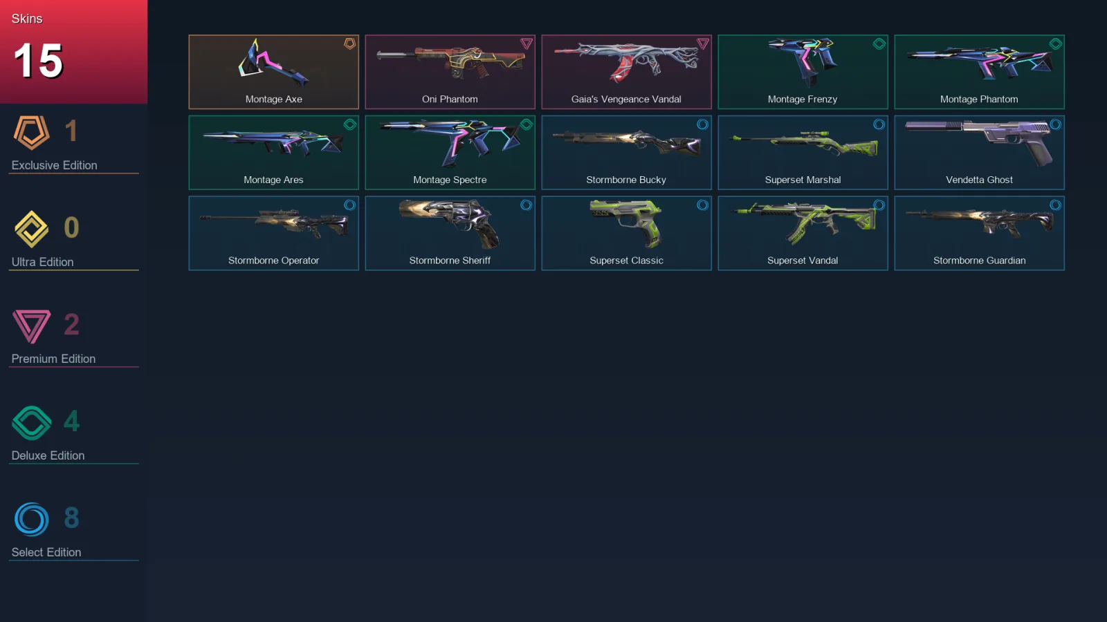 EU | Lv38 | Unranked | 15 Skin | 8 Agent | 17 Buddy