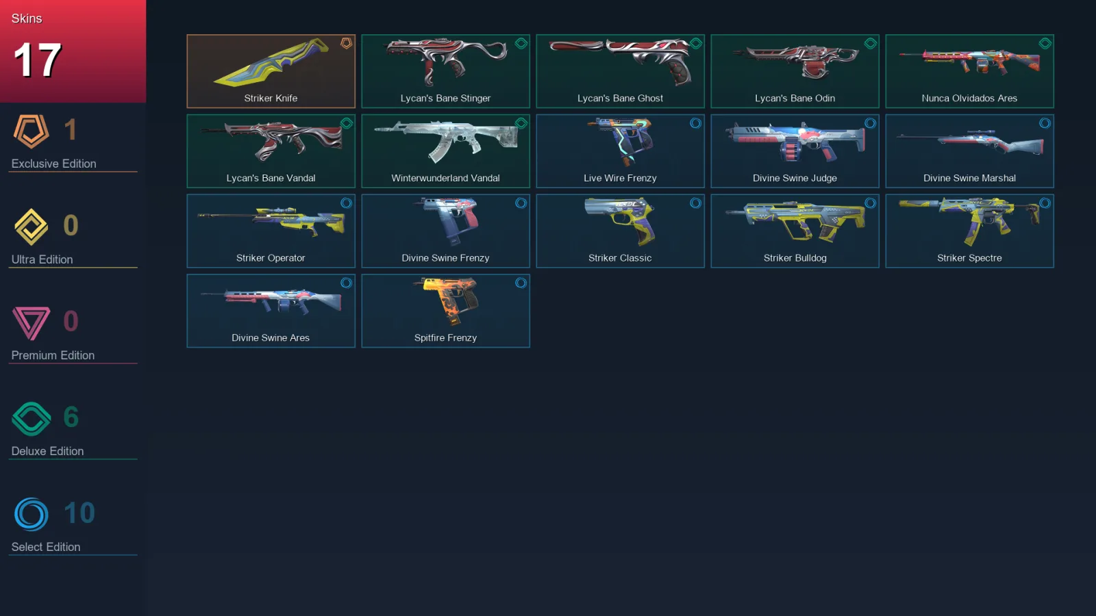 AP | Lv64 | Unranked | 17 Skin | 14 Agent | 38 Buddy