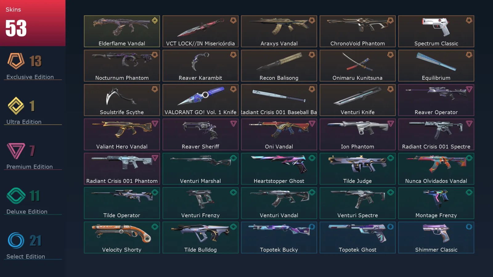[Valorant] | EU | Level 161 | Ascendant 3 | 28 Agents | 53 Skins
