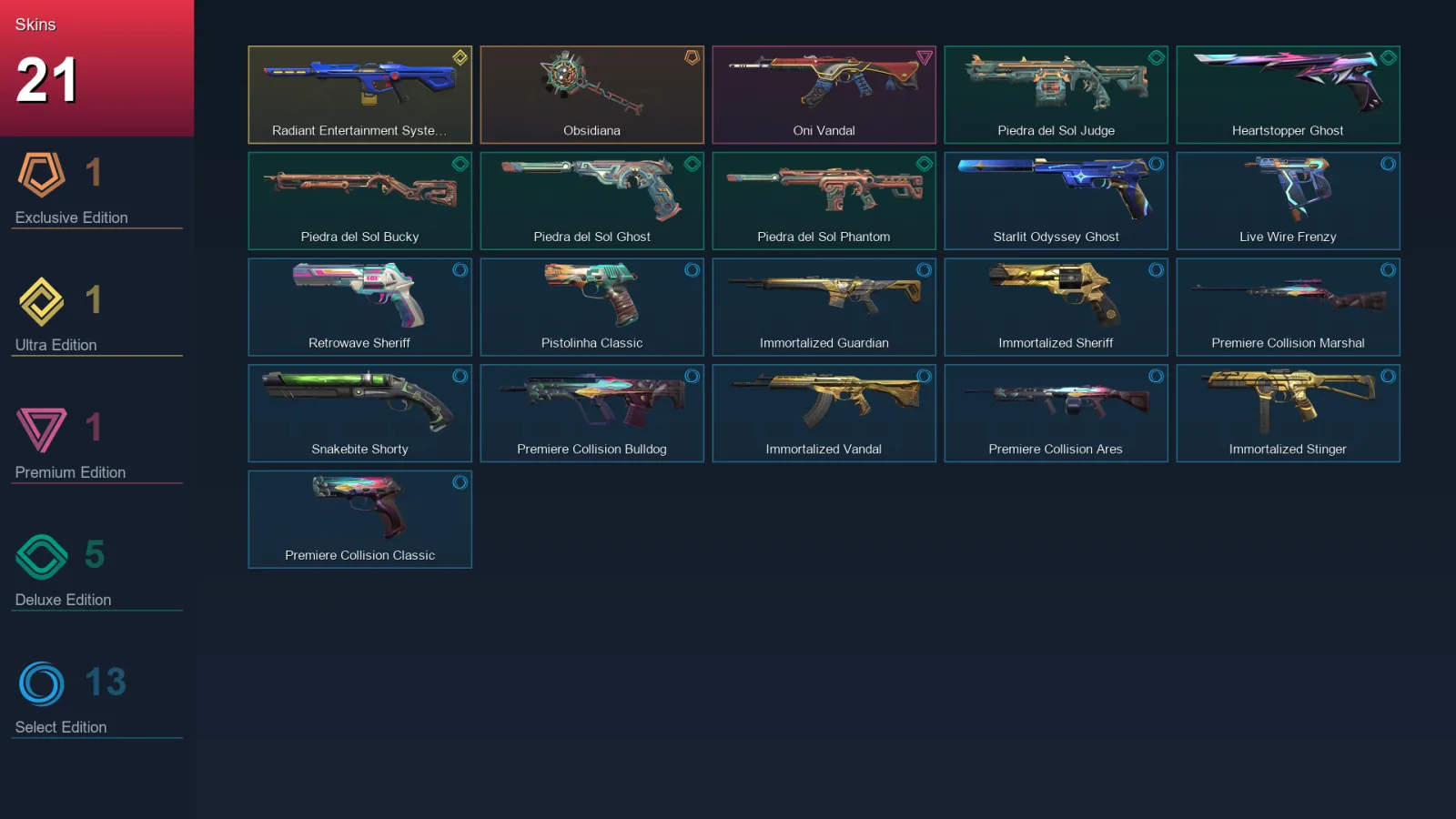 AP | Lv124 | Unranked | 21 Skin | 28 Agent | 51 Buddy