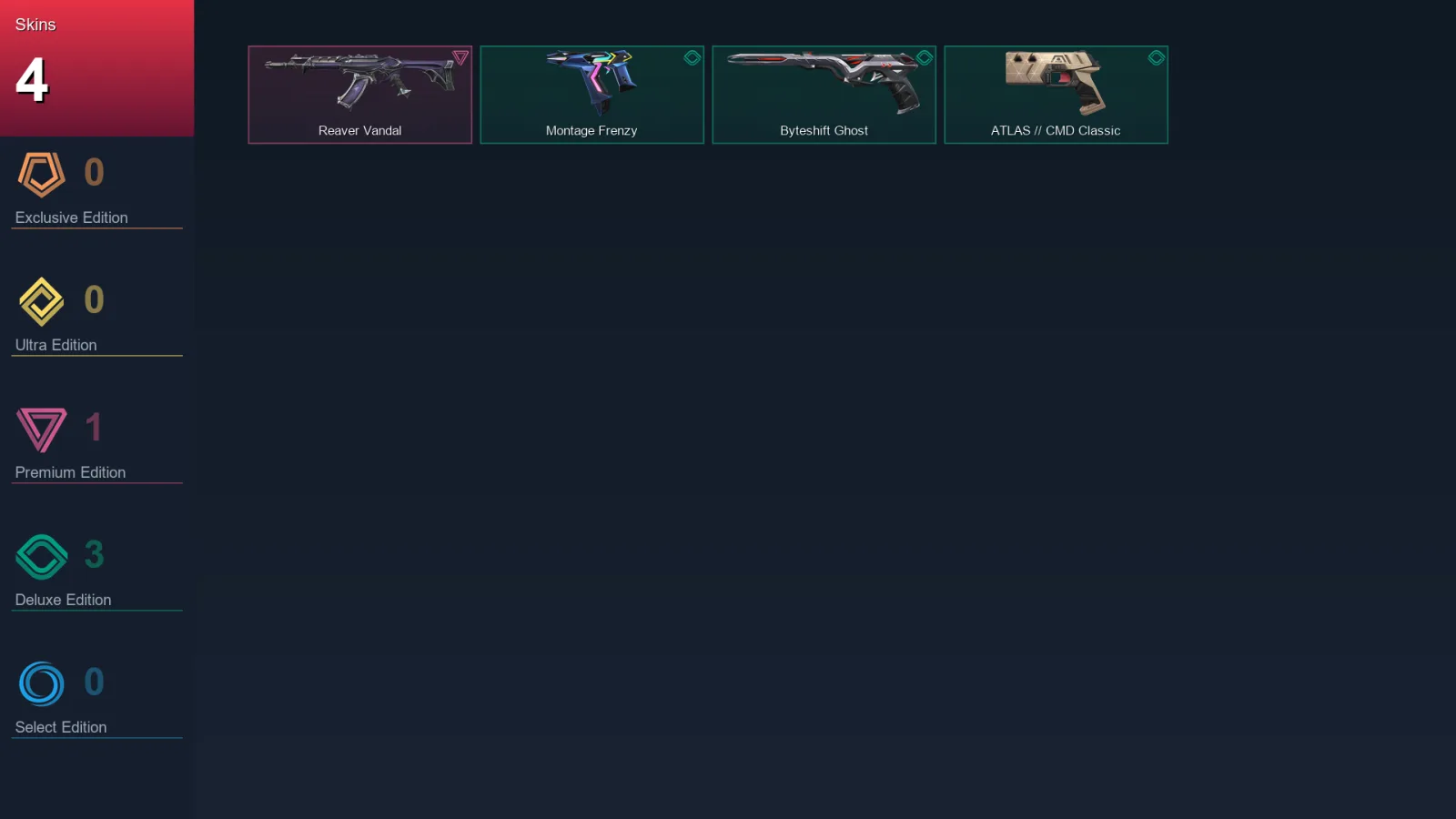 AP | Lv107 | Unranked | 4 Skin | 26 Agent | 34 Buddy