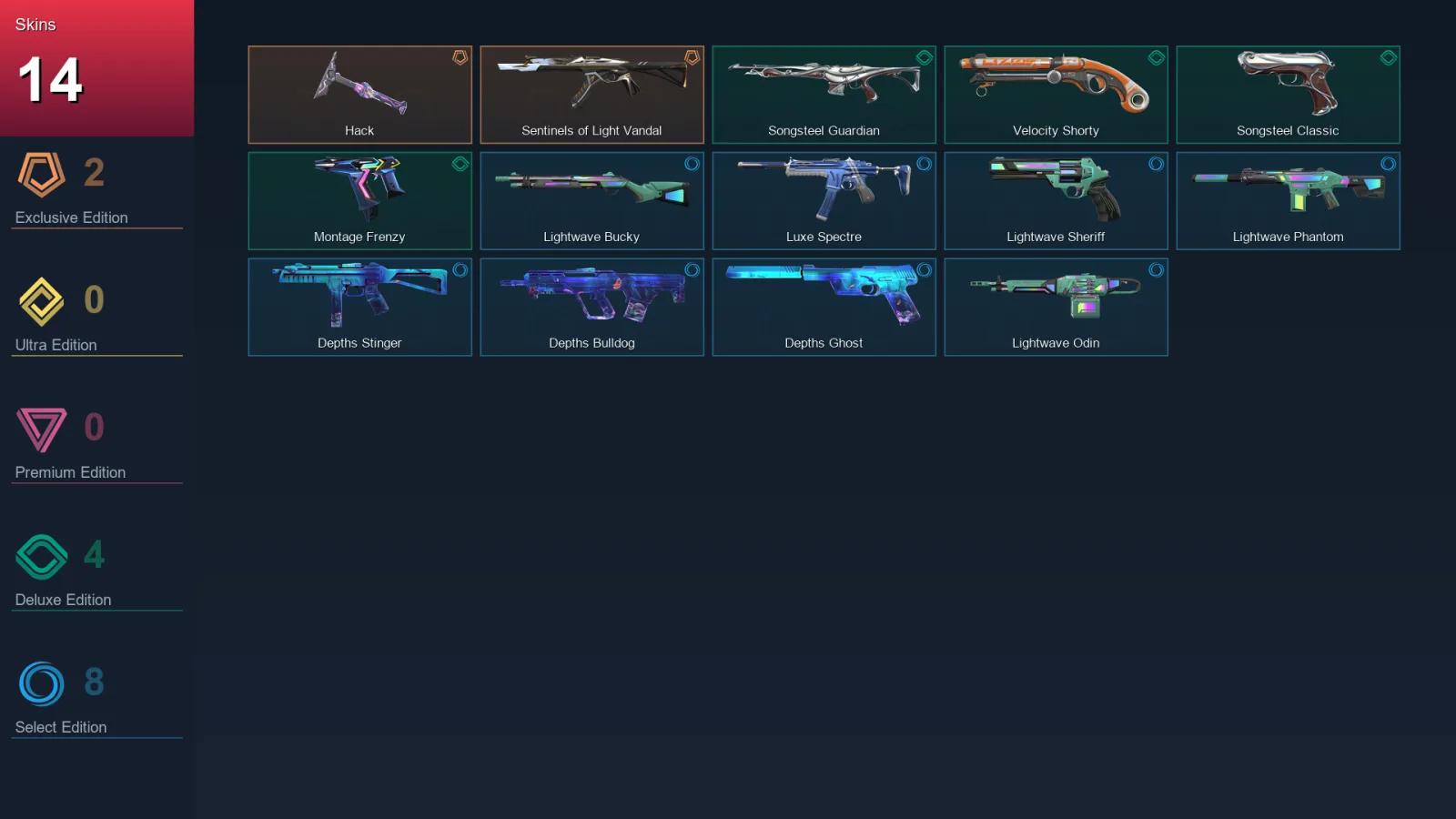 EU | Lv83 | Unranked | 14 Skin | 26 Agent | 51 Buddy
