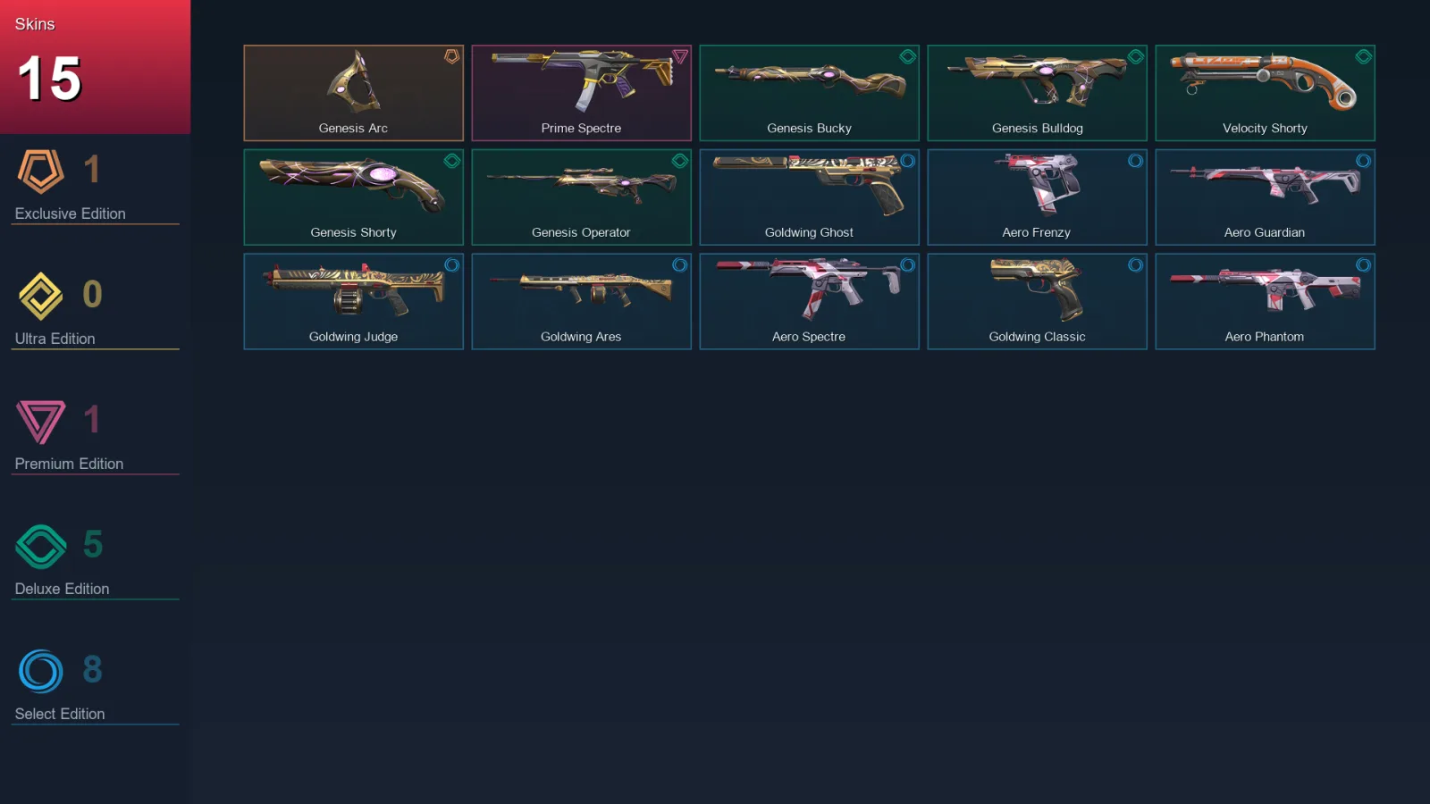 AP | Lv72 | Unranked | 15 Skin | 19 Agent | 31 Buddy
