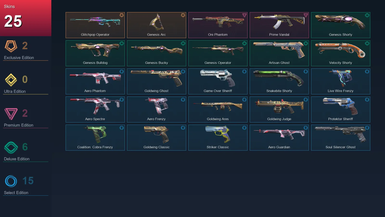 AP | Lv149 | Unranked | 25 Skin | 21 Agent | 58 Buddy
