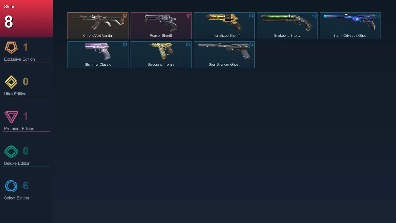 EU | Lv110 | Unranked | 8 Skin | 23 Agent | 35 Buddy