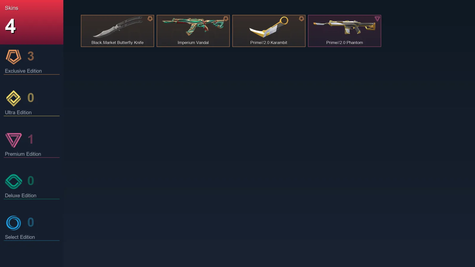 EU | Lv21 | Unranked | 4 Skin | 8 Agent | 8 Buddy