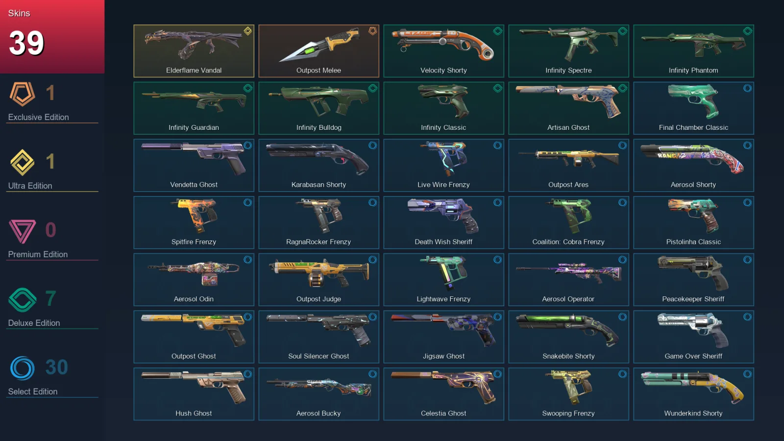 EU | Lv272 | Unranked | 39 Skin | 27 Agent | 106 Buddy