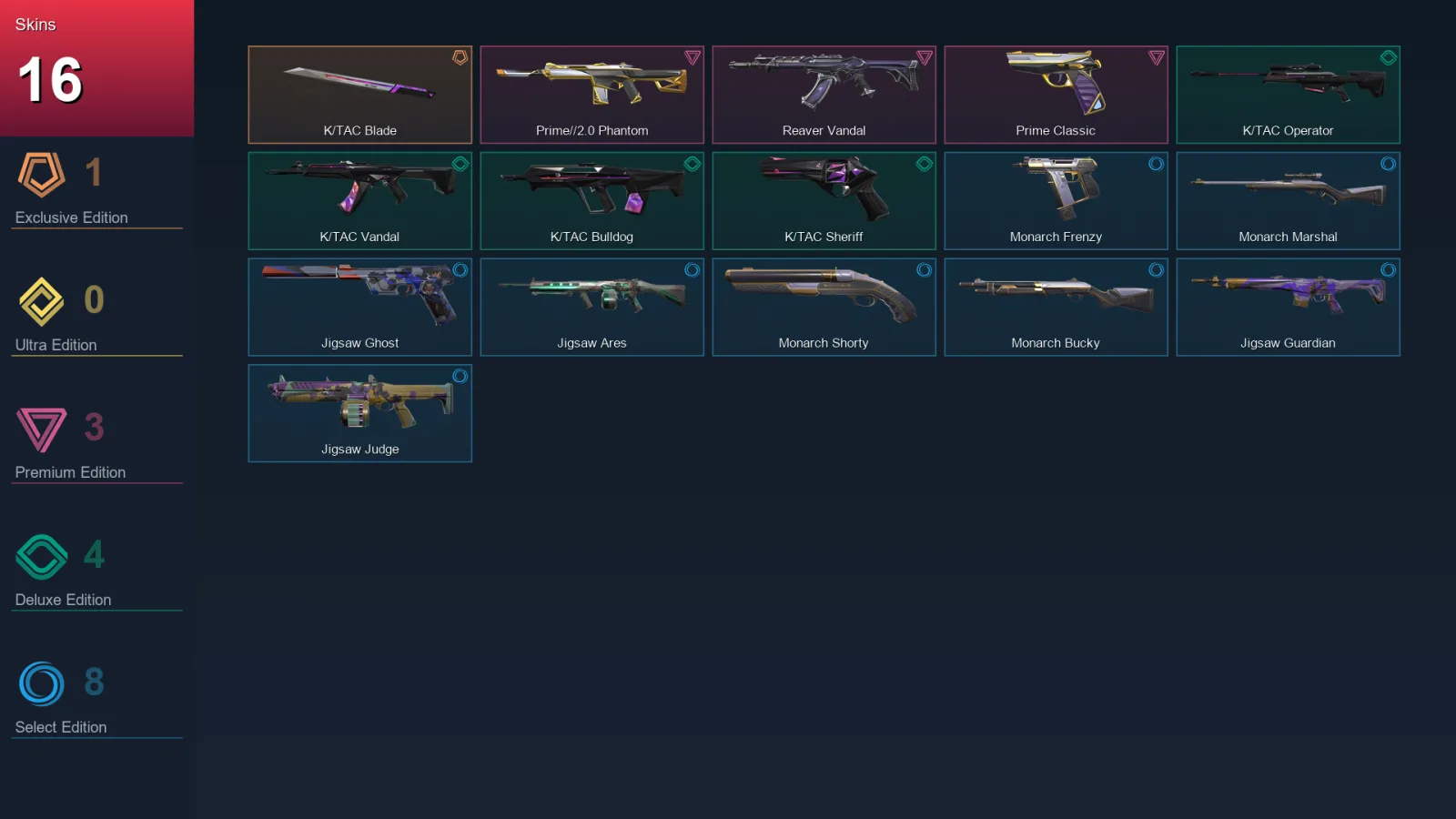 AP | Lv72 | Unranked | 16 Skin | 20 Agent | 33 Buddy — Valorant account
