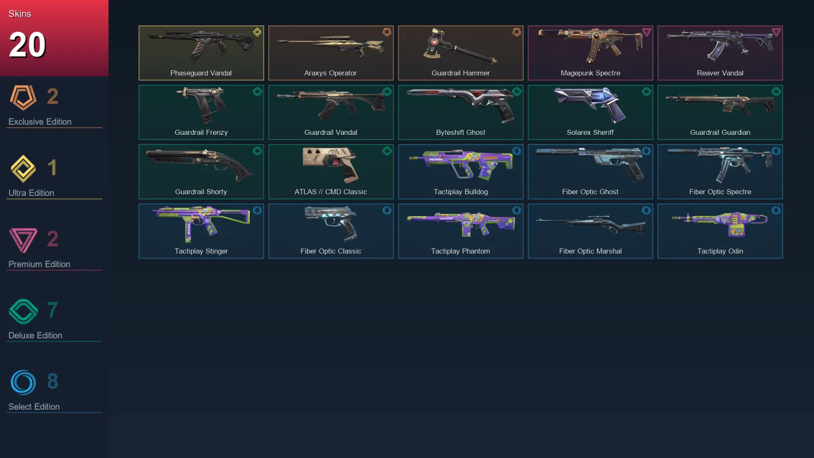 EU | Lv81 | Unranked | 20 Skin | 21 Agent | 42 Buddy