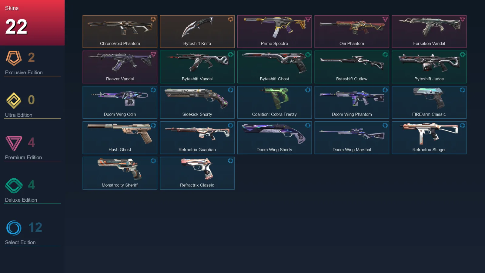 AP | Lv146 | Unranked | 22 Skin | 27 Agent | 65 Buddy — Valorant account