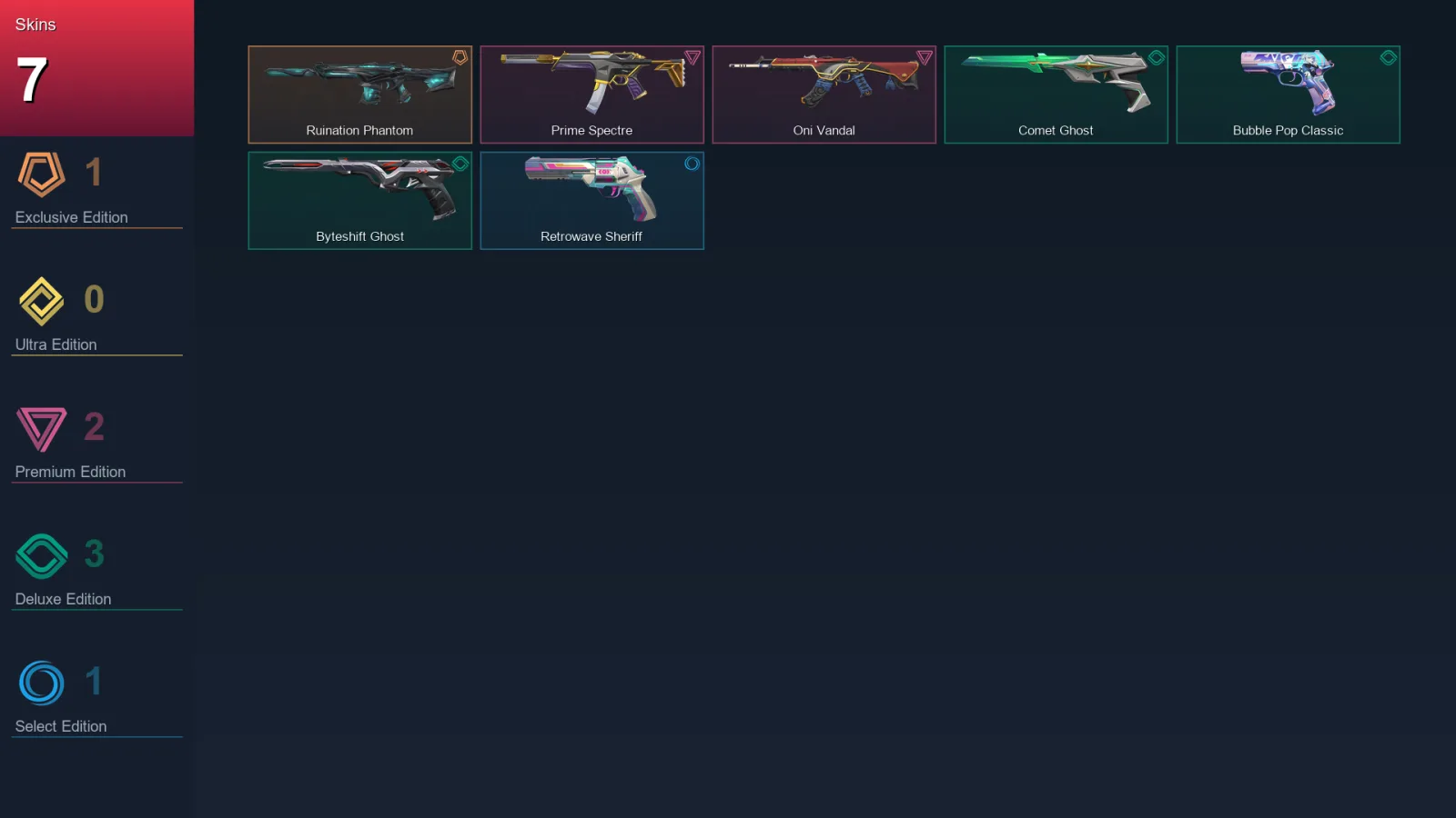 EU | Lv117 | Unranked | 7 Skin | 27 Agent | 40 Buddy