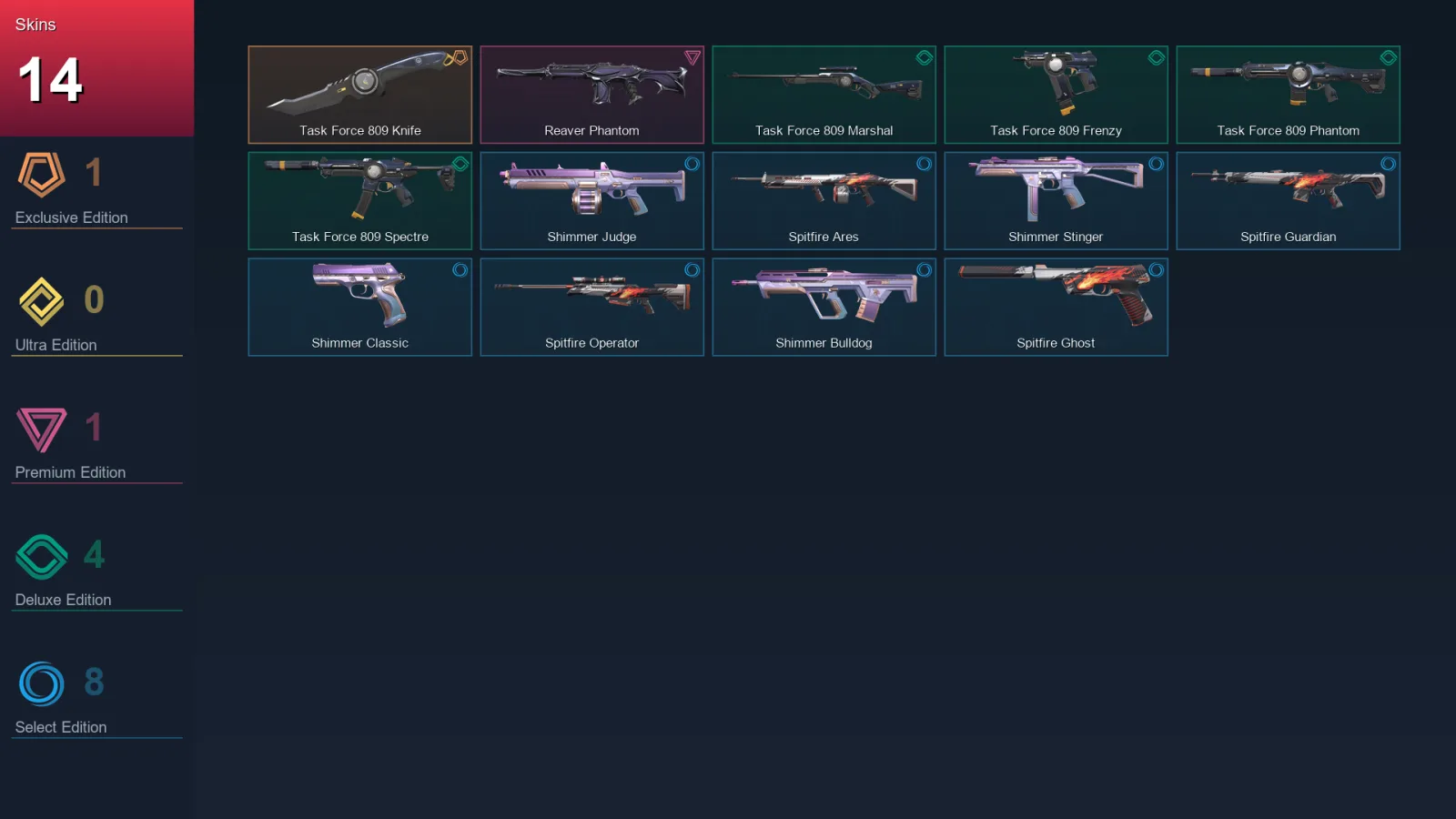 NA | Lv42 | Unranked | 14 Skin | 14 Agent | 23 Buddy