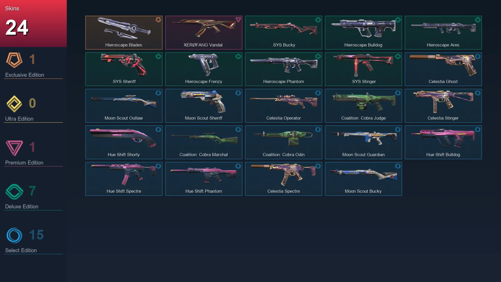 LA | Lv47 | Unranked | 24 Skin | 16 Agent | 29 Buddy — Valorant account