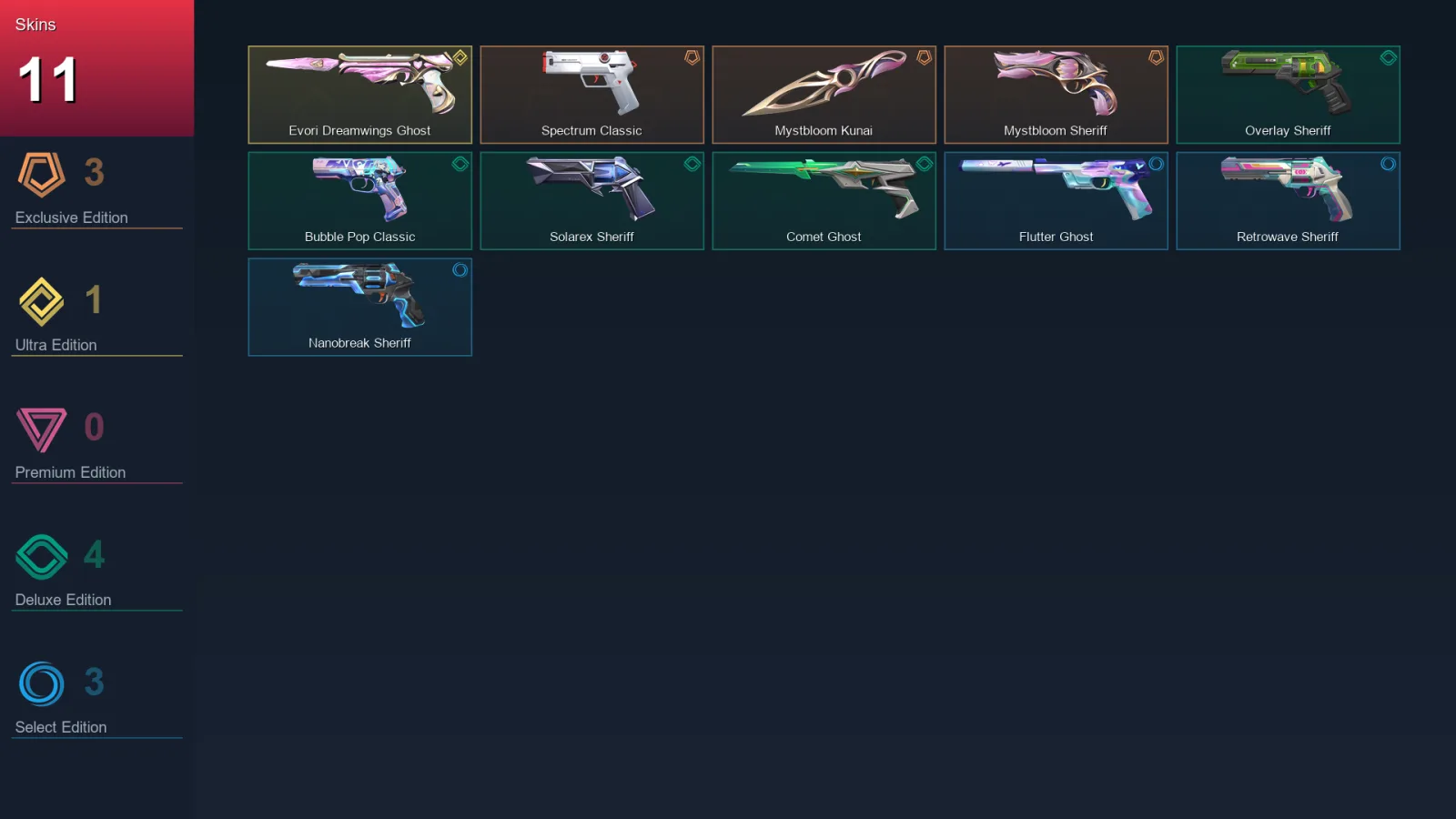 EU | Lv184 | Unranked | 11 Skin | 26 Agent | 46 Buddy — Valorant account