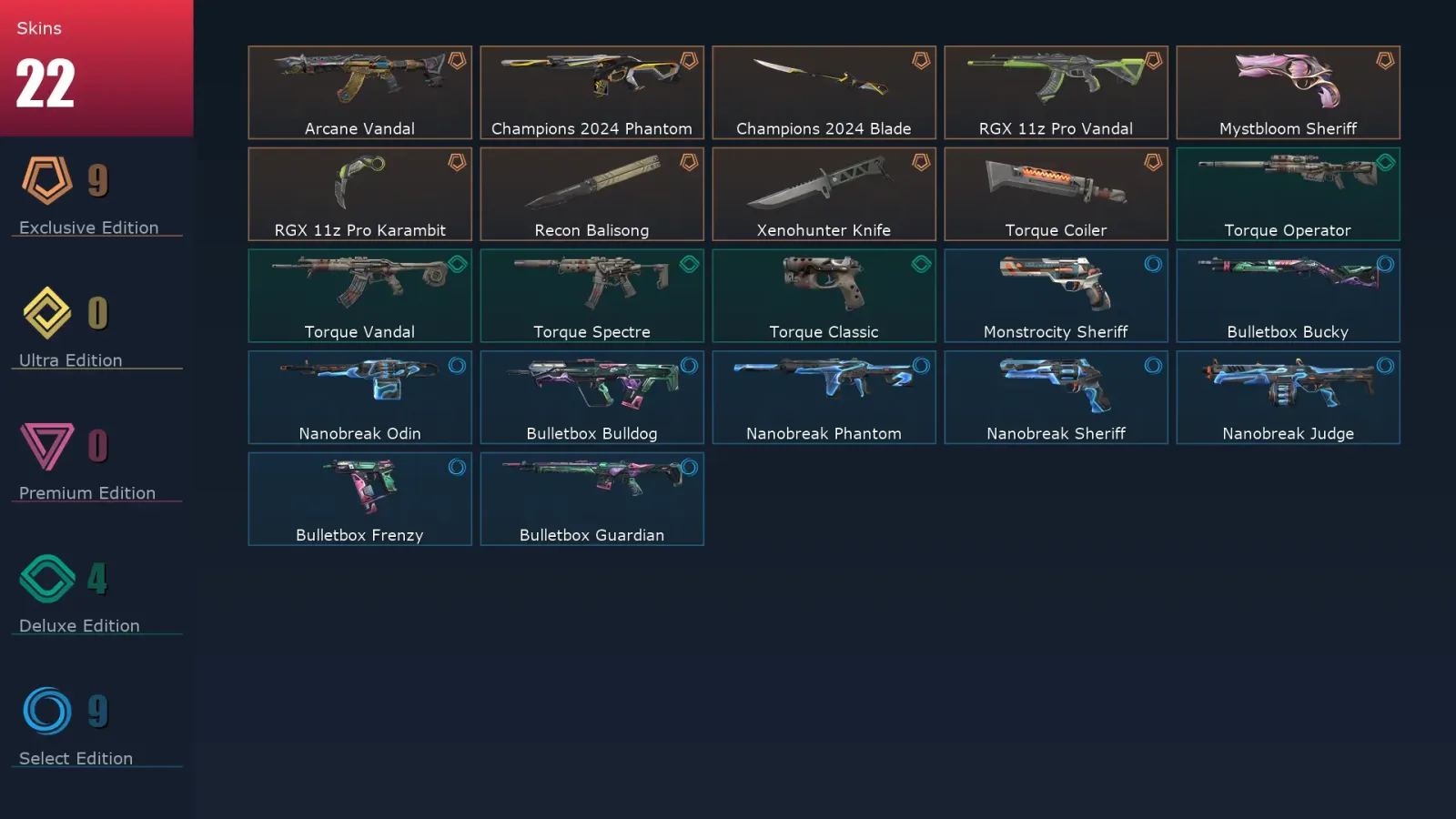 [Valorant] | EU | Level 80 | 27 Agents | 22 Skins