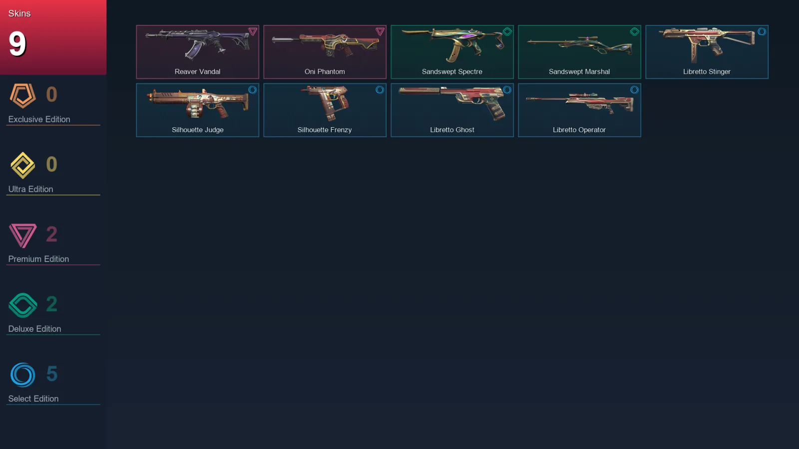 EU | Lv37 | Unranked | 9 Skin | 13 Agent | 14 Buddy