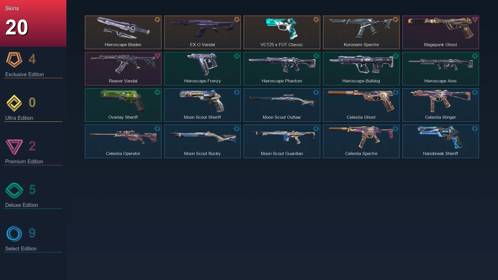 EU | Lv71 | Unranked | 20 Skin | 25 Agent | 31 Buddy