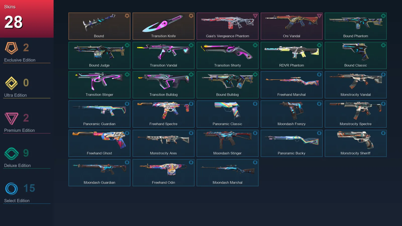 EU | Lv52 | Unranked | 28 Skin | 14 Agent | 29 Buddy — Valorant account