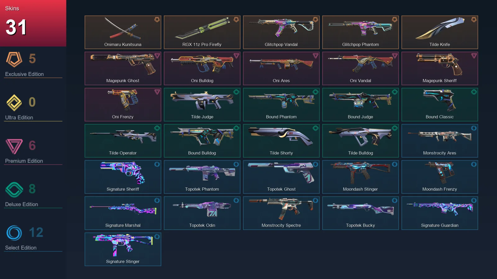 LA | Lv39 | Unranked | 31 Skin | 14 Agent | 27 Buddy — Valorant account