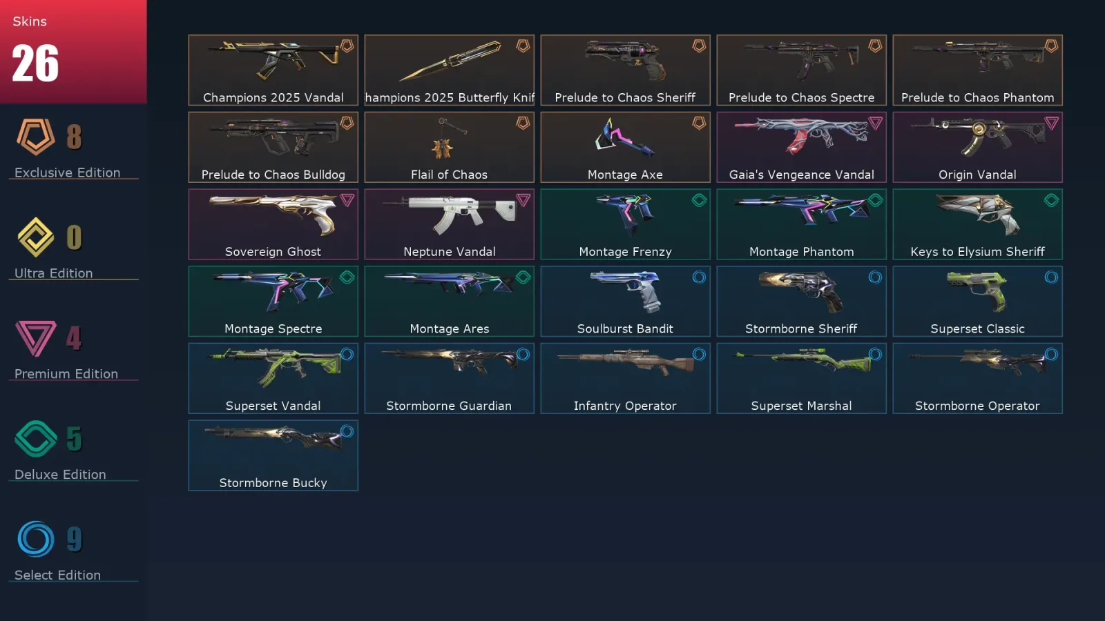 [Valorant] | EU | Level 75 | Ascendant 1 | 22 Agents | 26 Skins — Valorant account