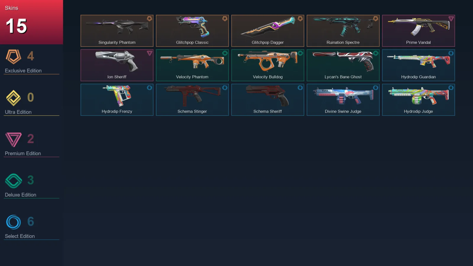 EU | Lv21 | Unranked | 15 Skin | 7 Agent | 11 Buddy