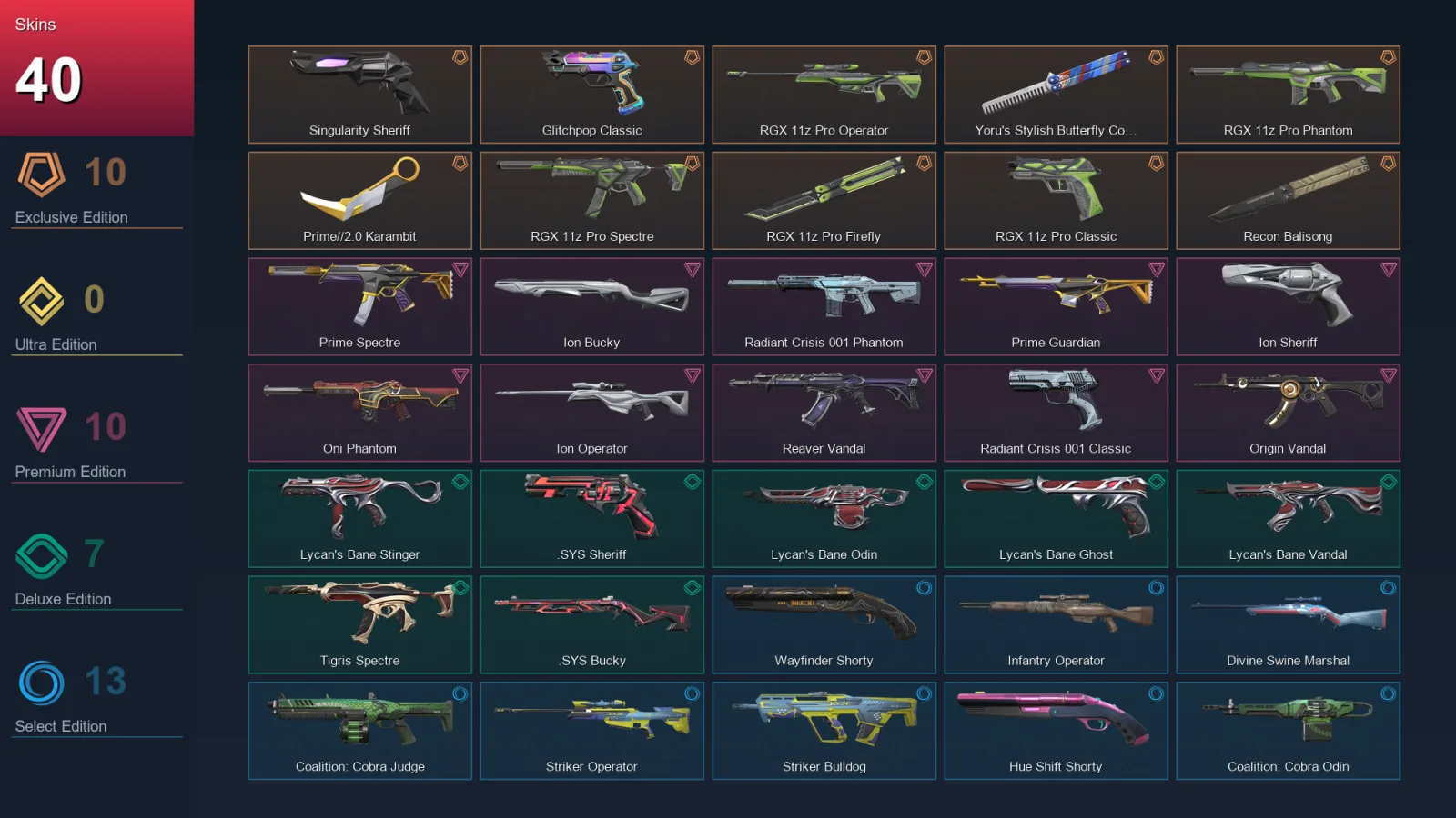 AP | Lv37 | Unranked | 40 Skin | 15 Agent | 26 Buddy — Valorant account