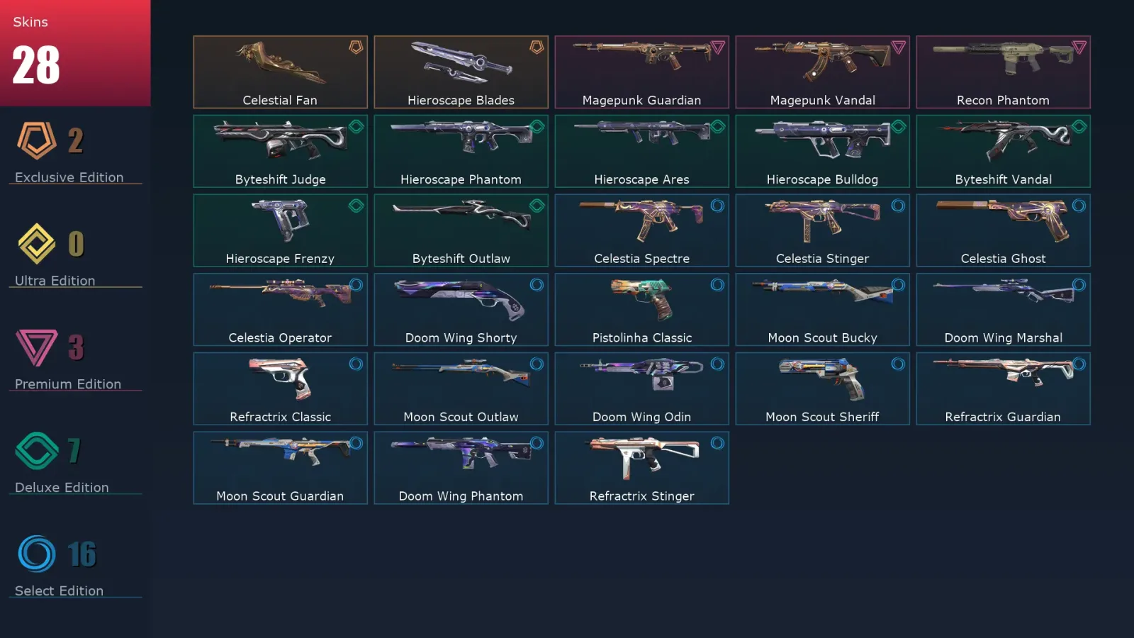 [Valorant] | EU | Level 67 | 16 Agents | 28 Skins — Valorant account