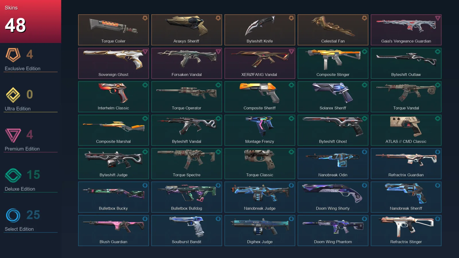 EU | Lv250 | Ascendant I | 48 Skin | 29 Agent | 106 Buddy