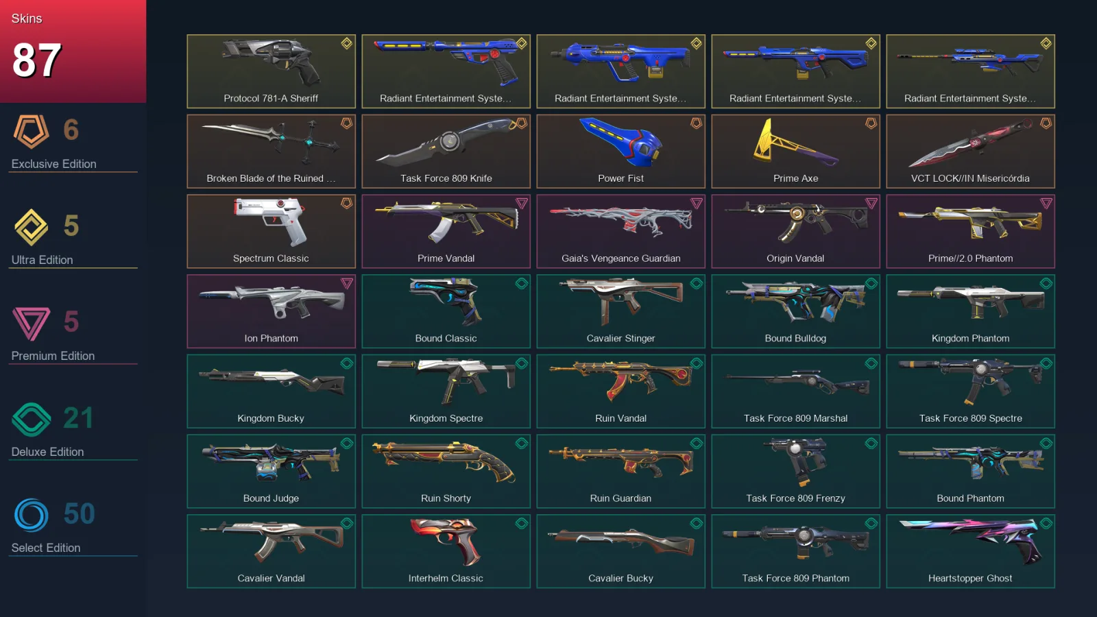 NA | Lv253 | Unranked | 87 Skin | 28 Agent | 142 Buddy