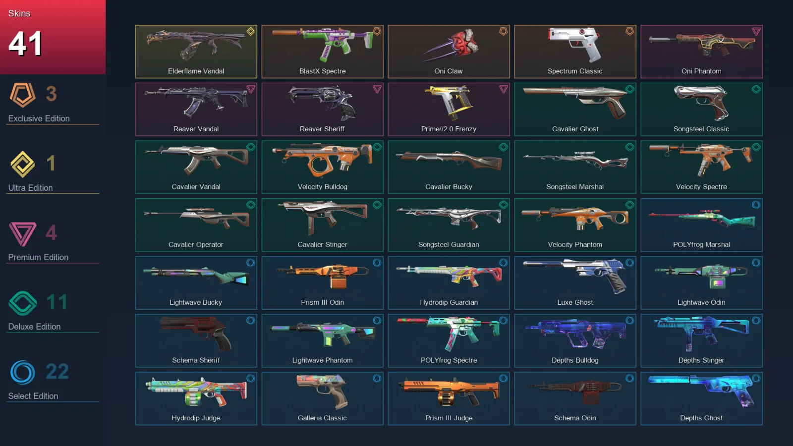 NA | Lv28 | Unranked | 41 Skin | 12 Agent | 34 Buddy