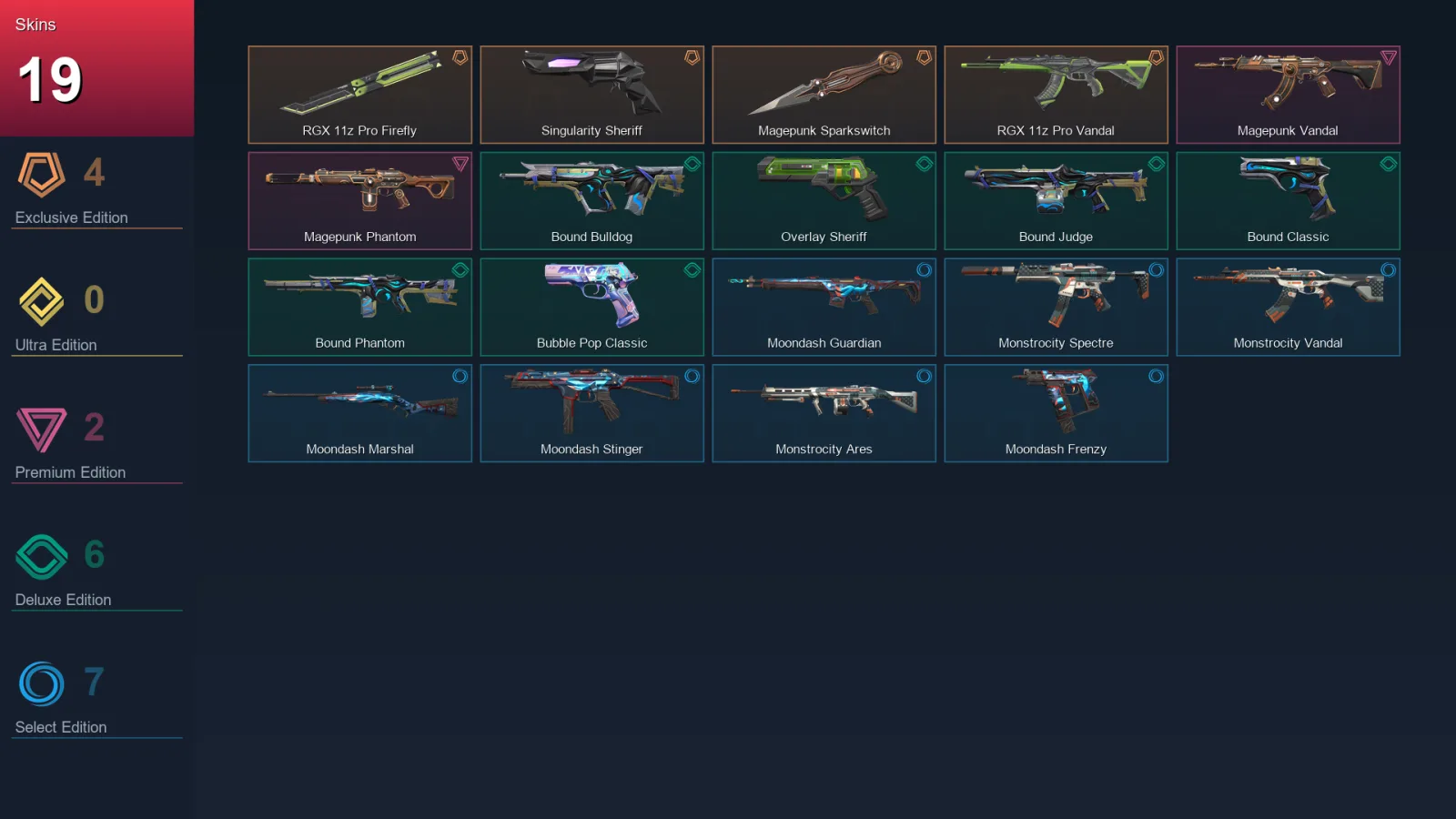 EU | Lv59 | Unranked | 19 Skin | 21 Agent | 29 Buddy — Valorant account