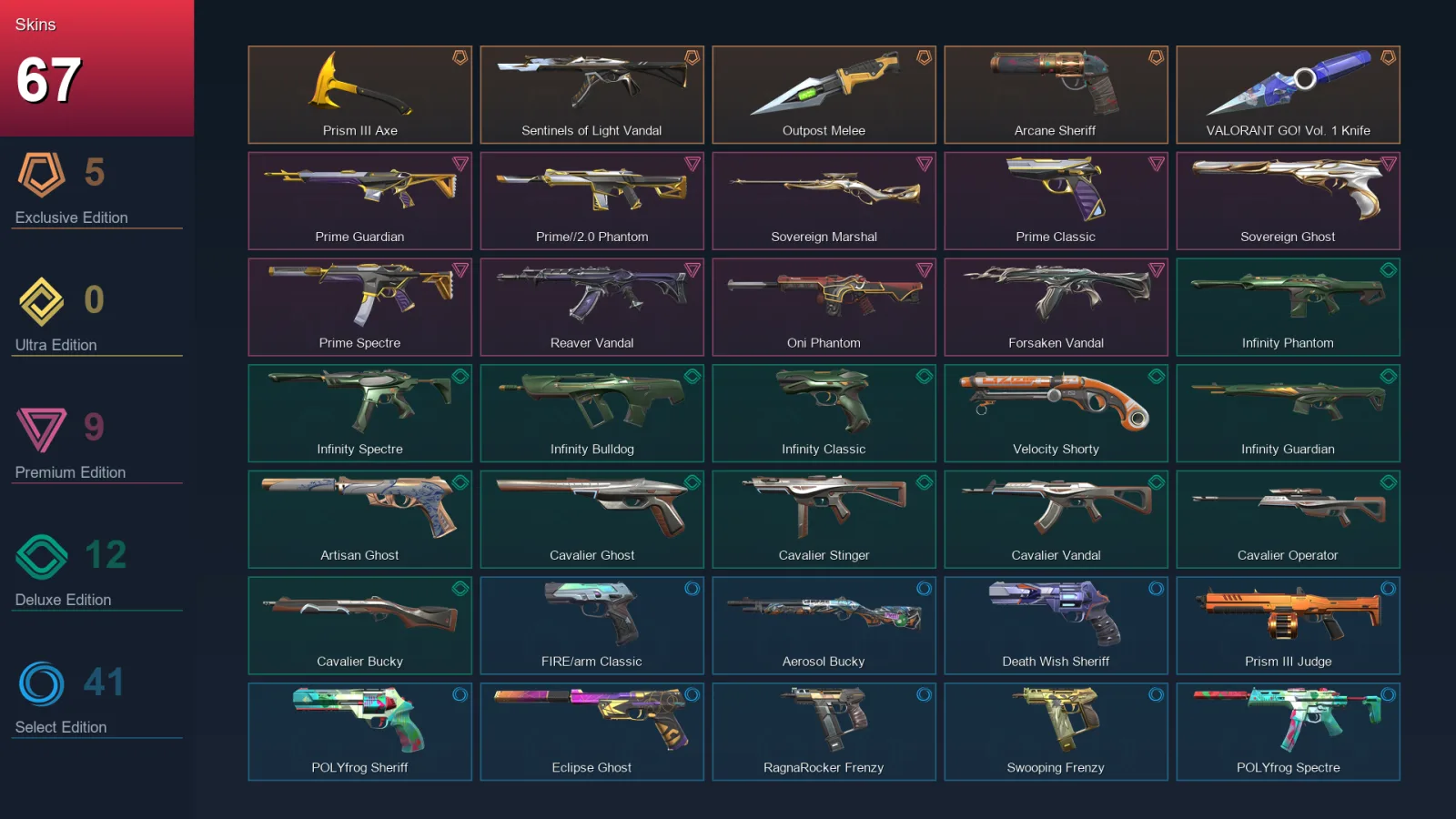 LA | Lv354 | Unranked | 67 Skin | 26 Agent | 119 Buddy