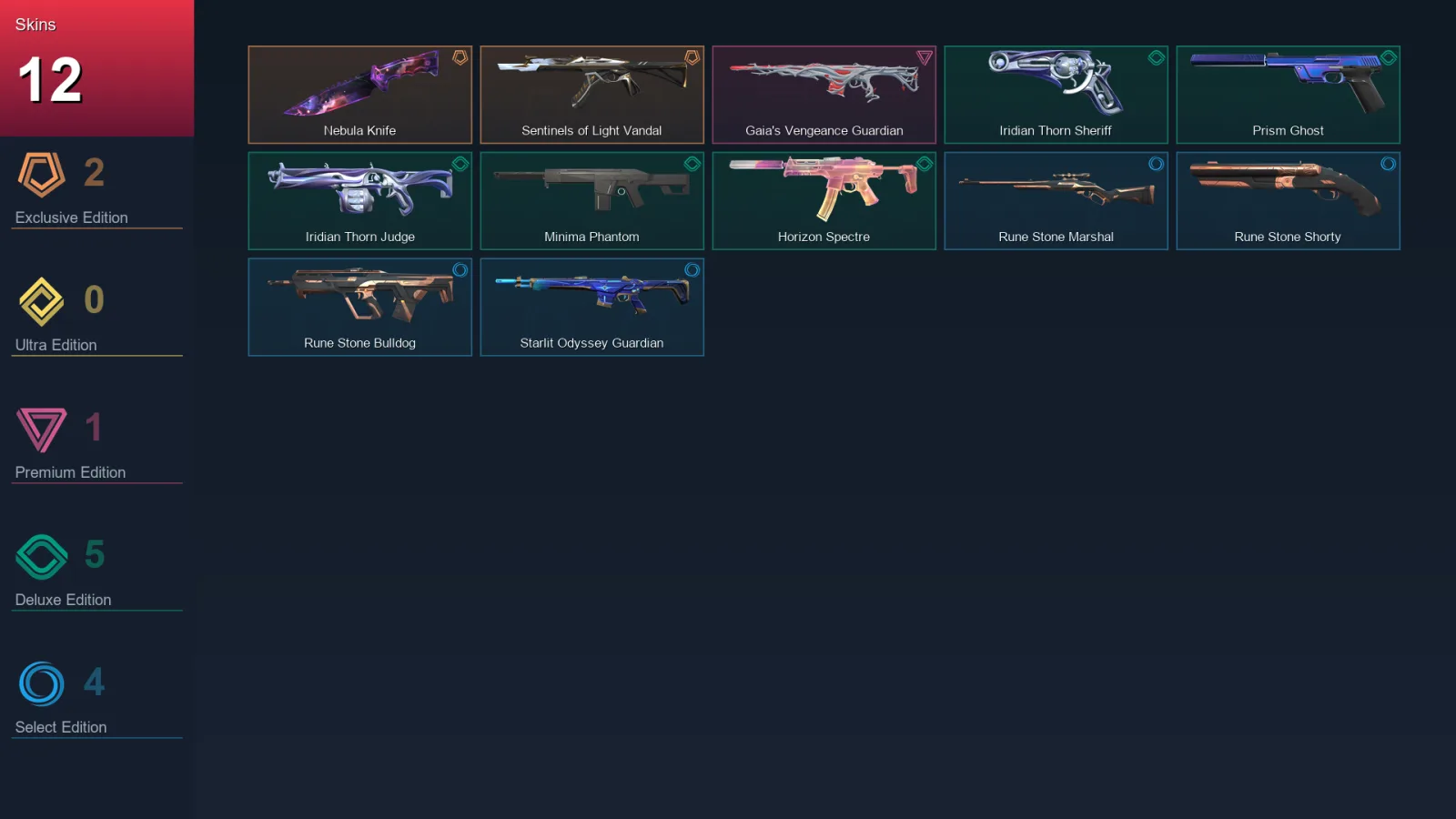 EU | Lv31 | Unranked | 12 Skin | 9 Agent | 19 Buddy