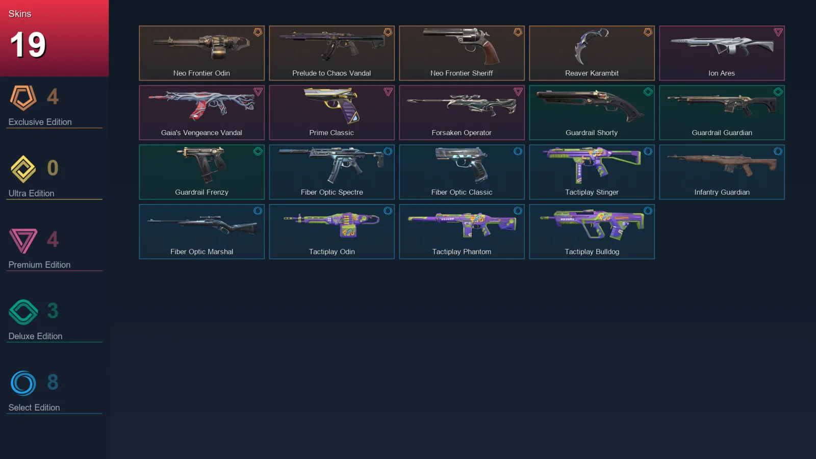 AP | Lv27 | Unranked | 19 Skin | 11 Agent | 12 Buddy — Tactiplay Bulldog