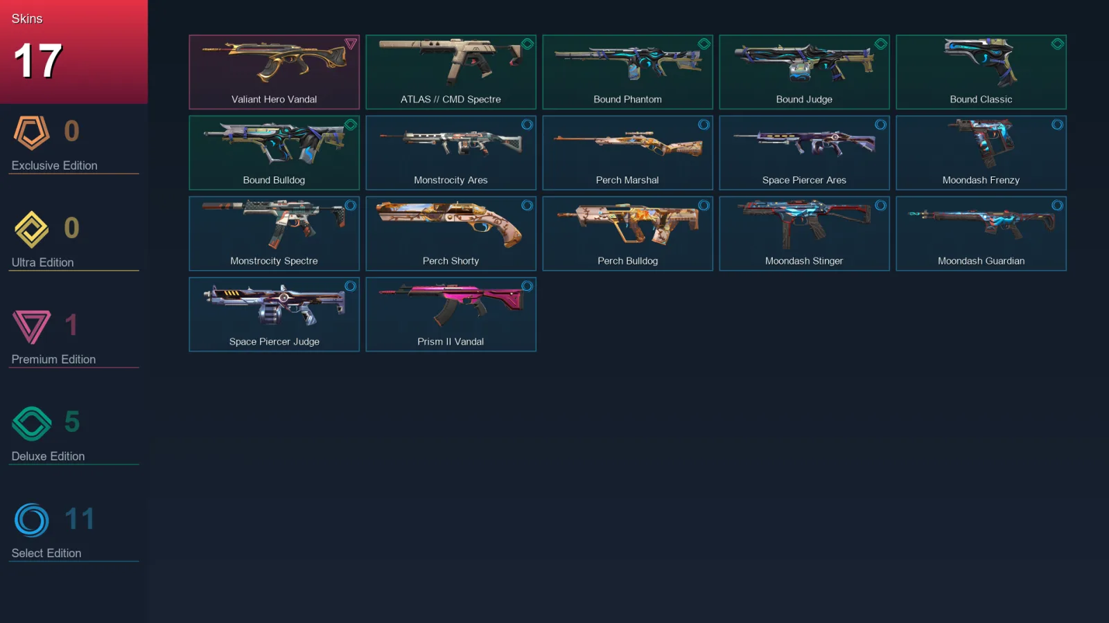 EU | Lv35 | Unranked | 17 Skin | 12 Agent | 16 Buddy