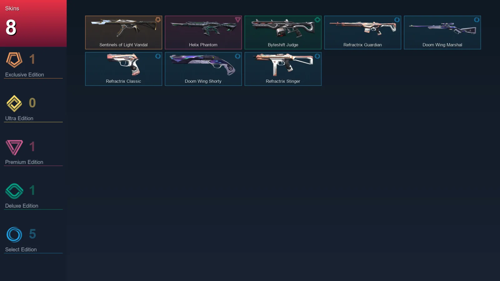 AP | Lv17 | Unranked | 8 Skin | 7 Agent | 8 Buddy