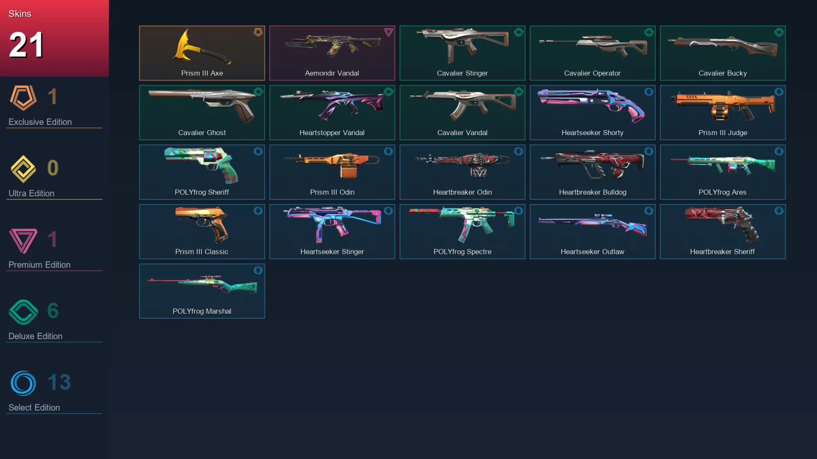 EU | Lv24 | Unranked | 21 Skin | 13 Agent | 23 Buddy