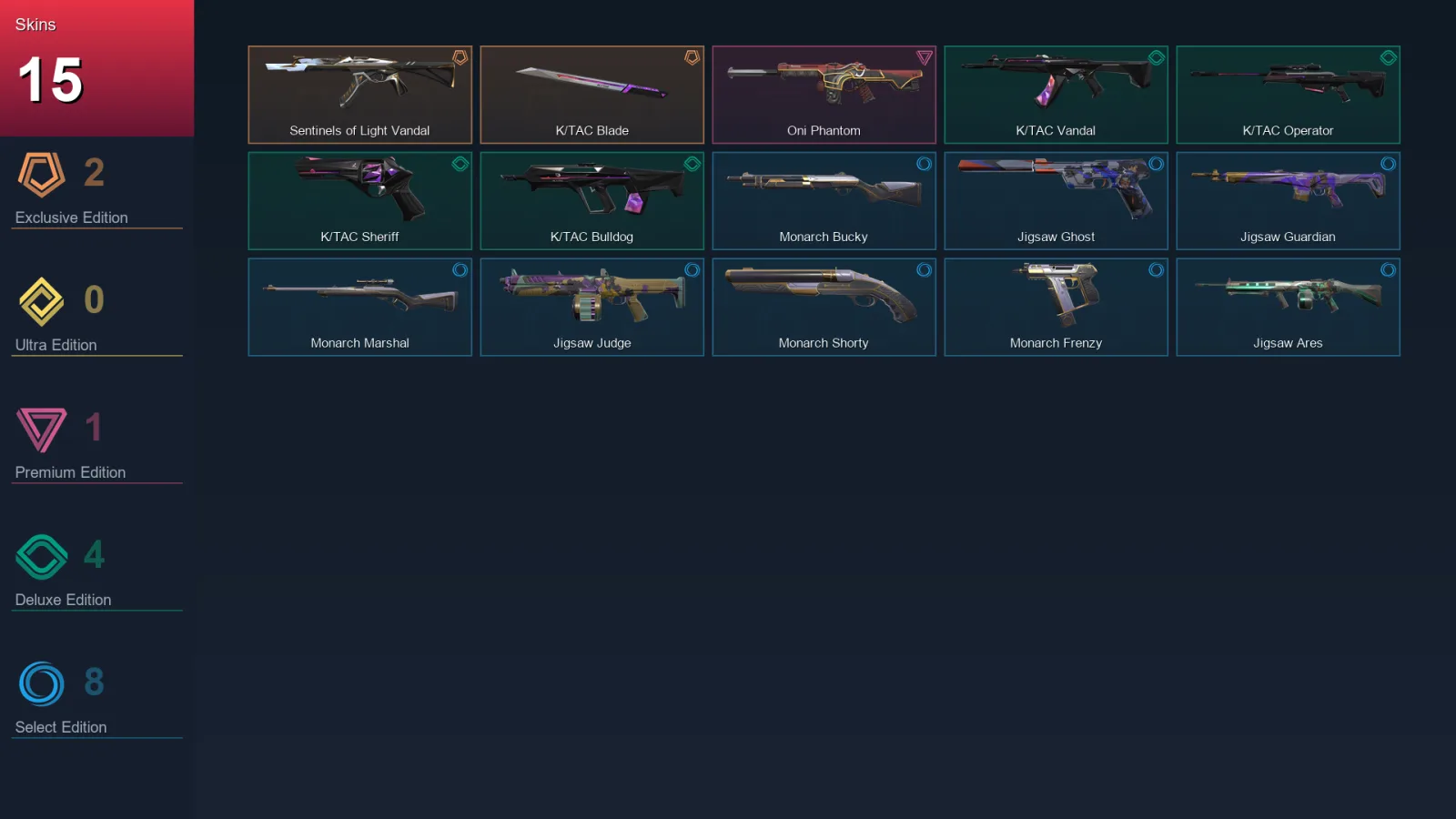 AP | Lv48 | Unranked | 15 Skin | 16 Agent | 15 Buddy — Valorant account