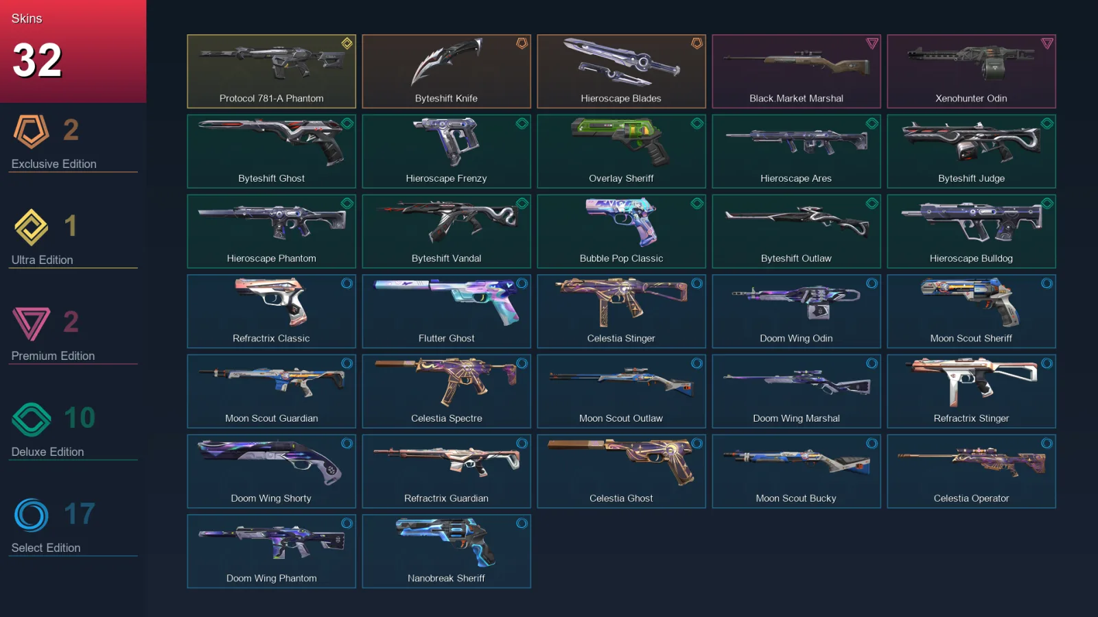 EU | Lv87 | Unranked | 32 Skin | 23 Agent | 52 Buddy — Valorant account