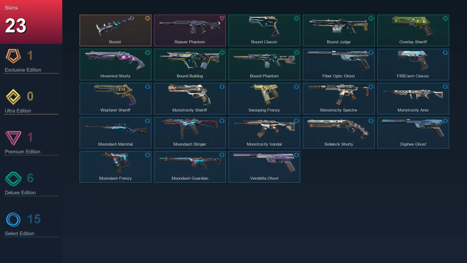 AP | Lv228 | Unranked | 23 Skin | 27 Agent | 98 Buddy — Valorant account
