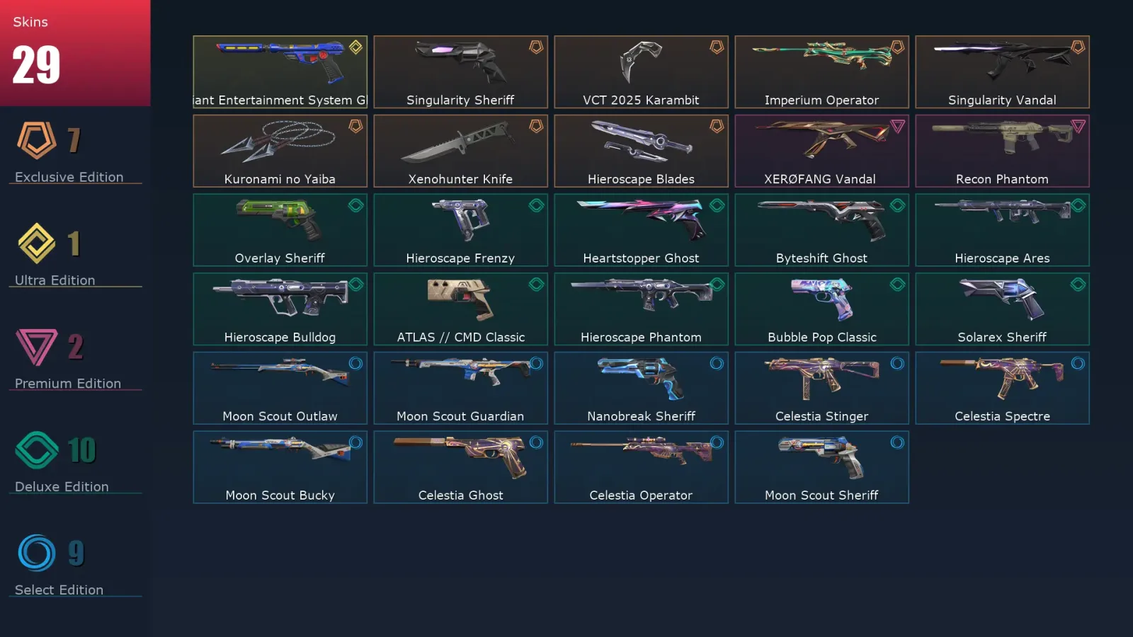 [Valorant] | EU | Level 192 | Ascendant 1 | 29 Agents | 29 Skins — Valorant account