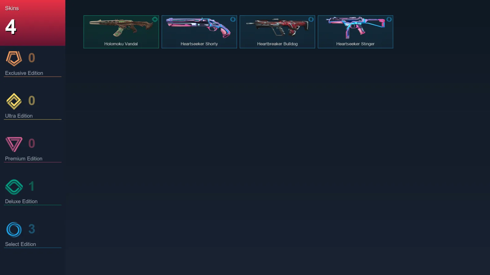 EU | Lv8 | Unranked | 4 Skin | 6 Agent | 3 Buddy