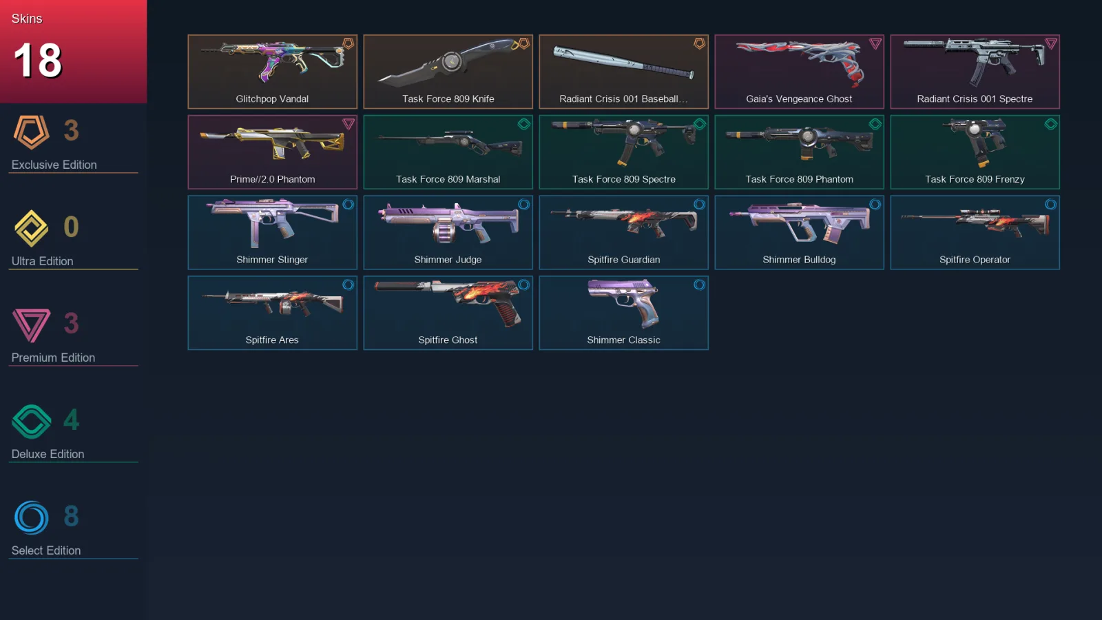 AP | Lv81 | Unranked | 18 Skin | 26 Agent | 52 Buddy