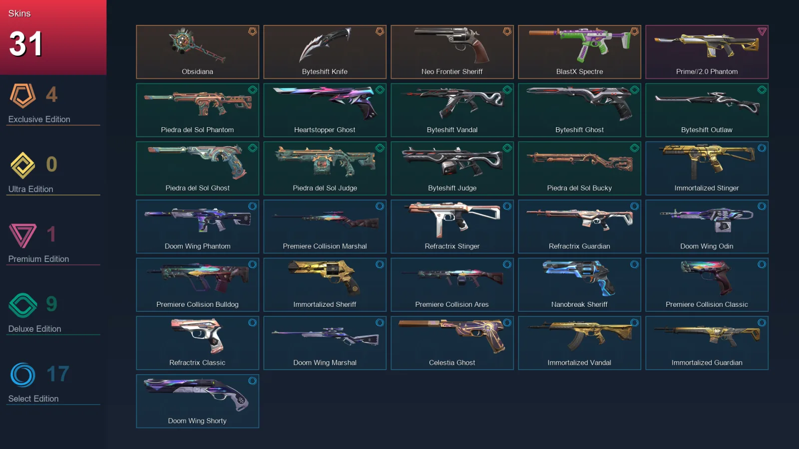 NA | Lv134 | Unranked | 31 Skin | 28 Agent | 63 Buddy — Unranked / Smurf Valorant