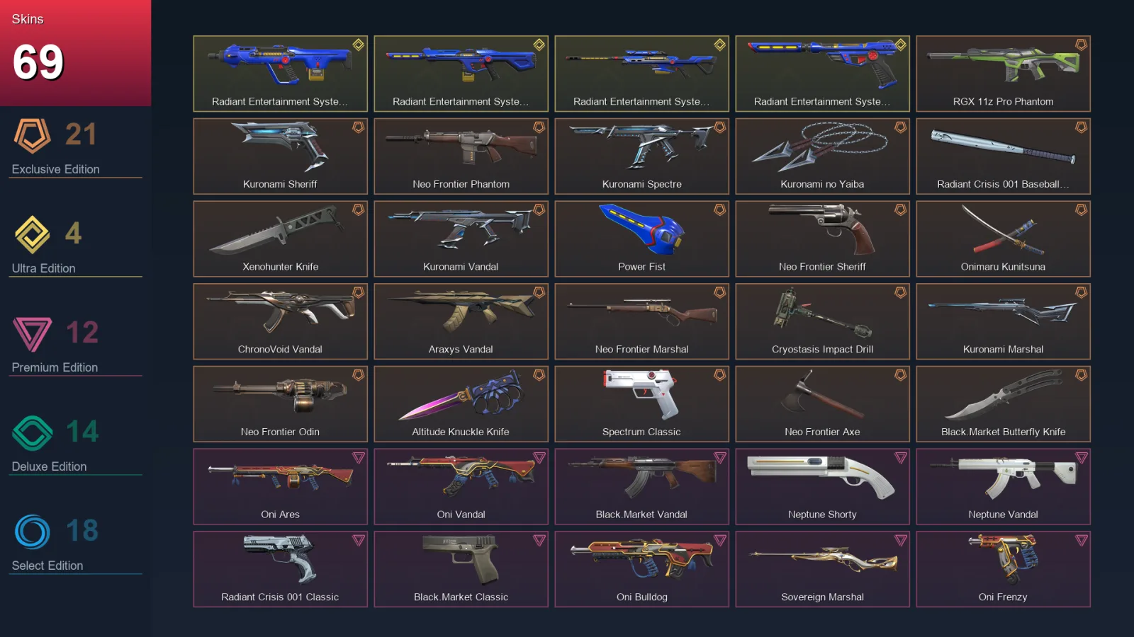 EU | Lv36 | Unranked | 69 Skin | 12 Agent | 28 Buddy — Valorant account