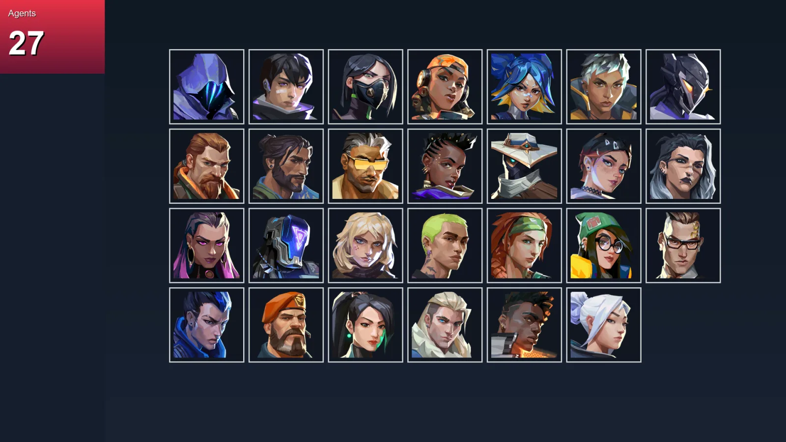 AP | Lv169 | Unranked | 23 Skin | 27 Agent | 69 Buddy